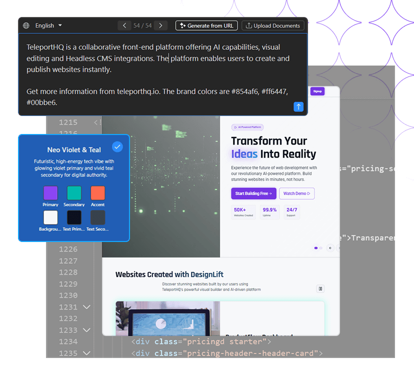 Turn ideas into website image